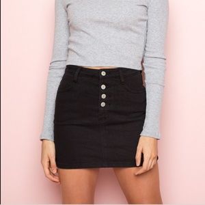 NWOT Black Crosby Denim Skirt